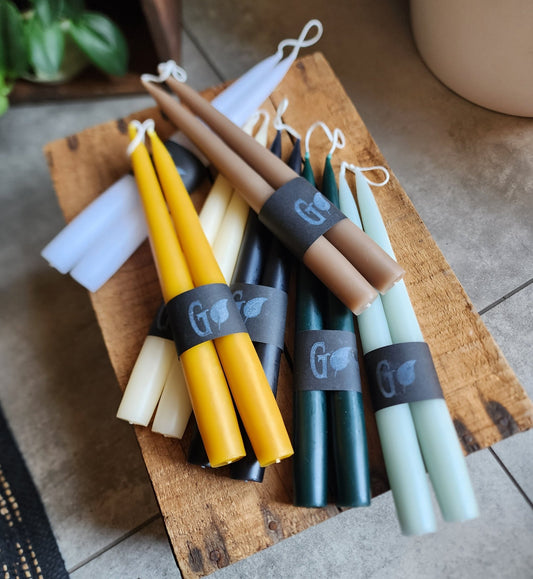 10" Danish Taper Candle - Assorted Colours - Grow & Bloom Co.