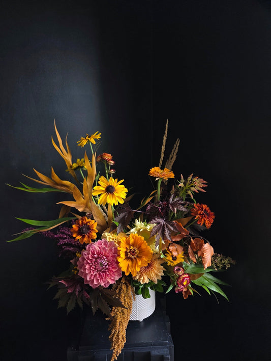 Editorial floral arrangement by Grow & Bloom Co., London Ontario florist specializing in modern, artful design