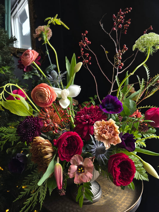 Bejeweled Holiday Arrangement - Grow & Bloom Co.