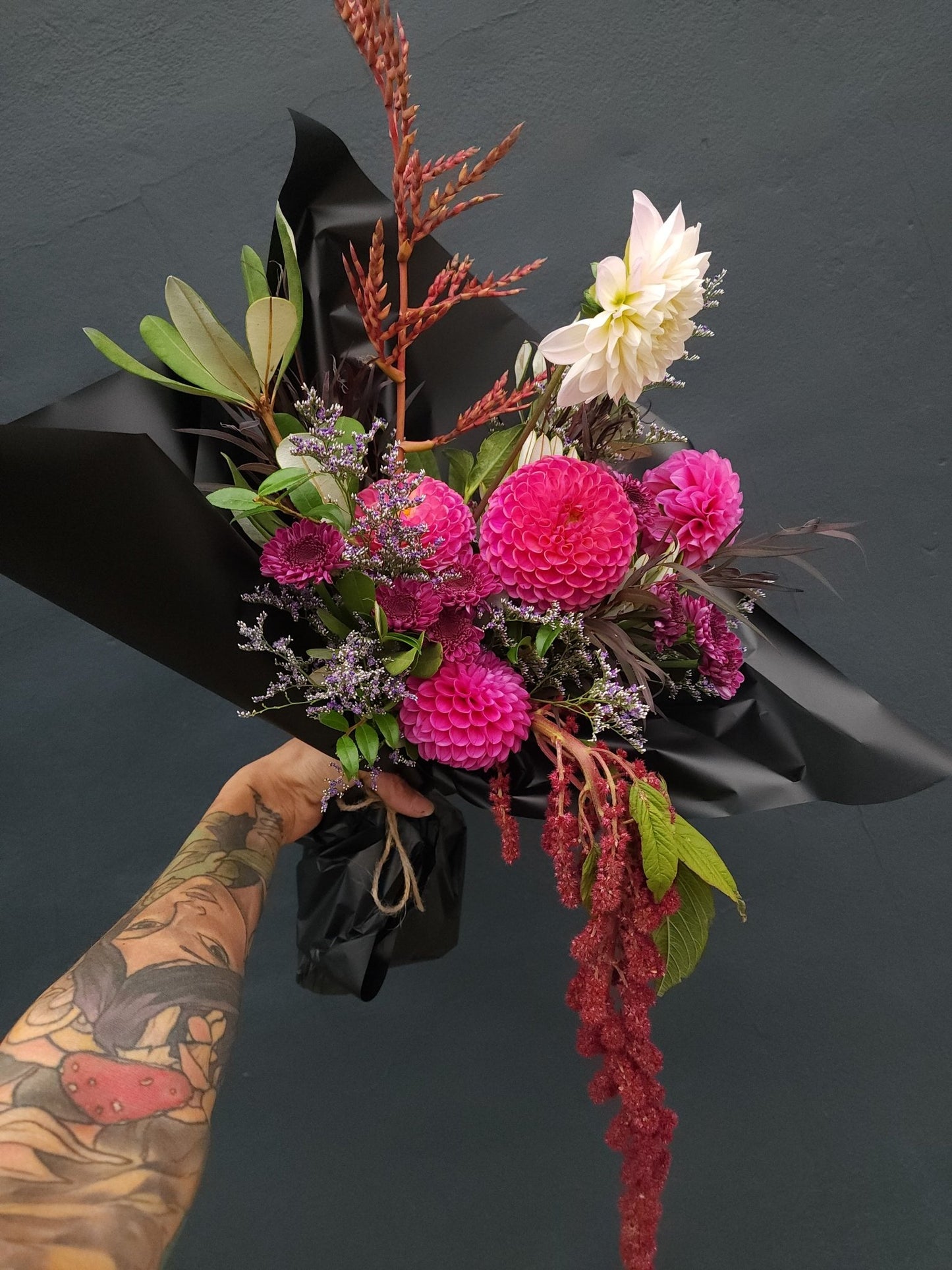 Florist Choice Modern Handtied Bouquet - Grow & Bloom Co.
