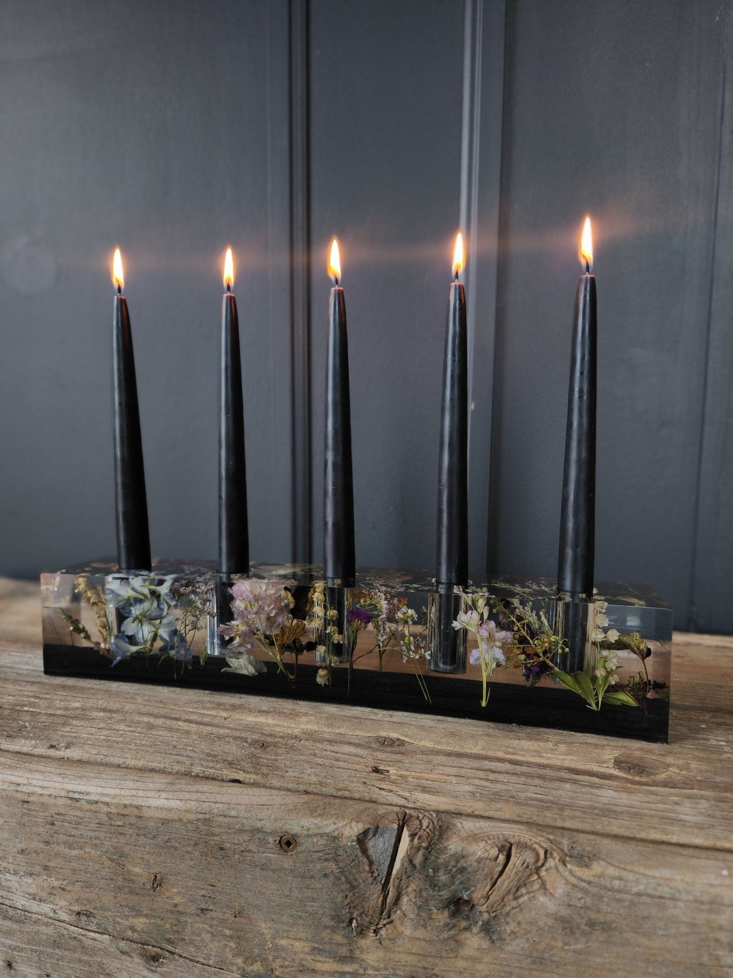 Resin Floral Candle Block - Grow & Bloom Co.