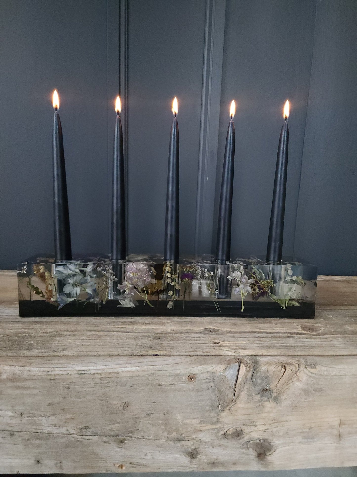 Resin Floral Candle Block - Grow & Bloom Co.
