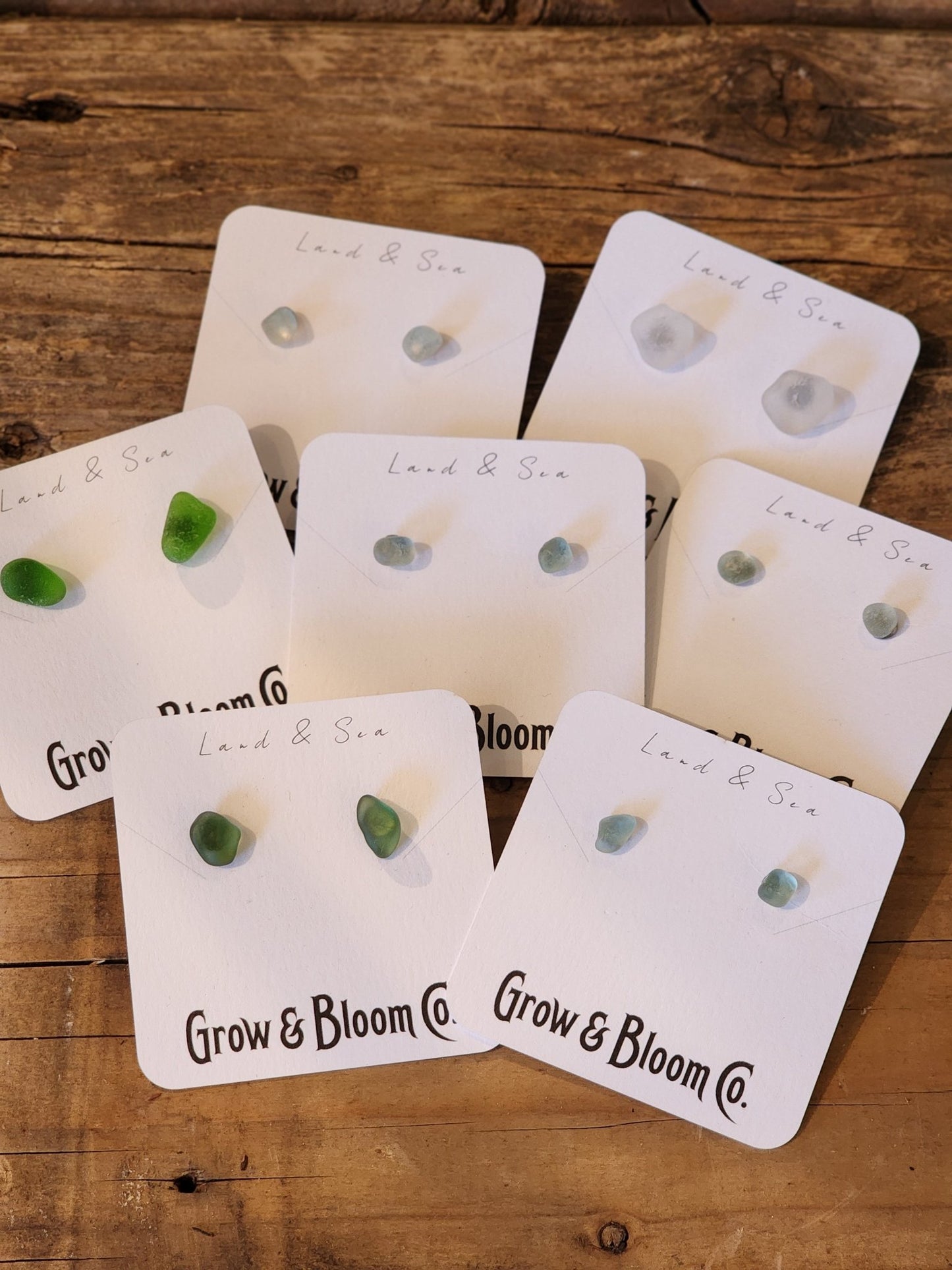 Seaglass earrings - Grow & Bloom Co.
