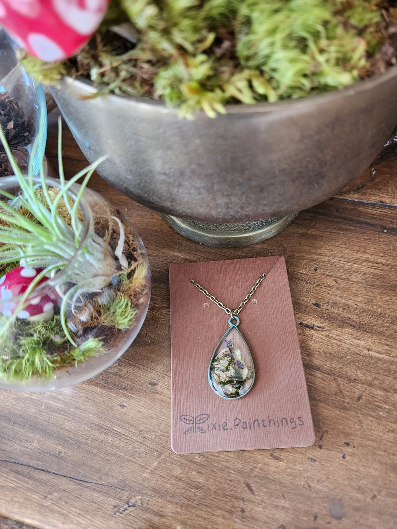 Foraged Botanical Necklace by Pixie Painthings