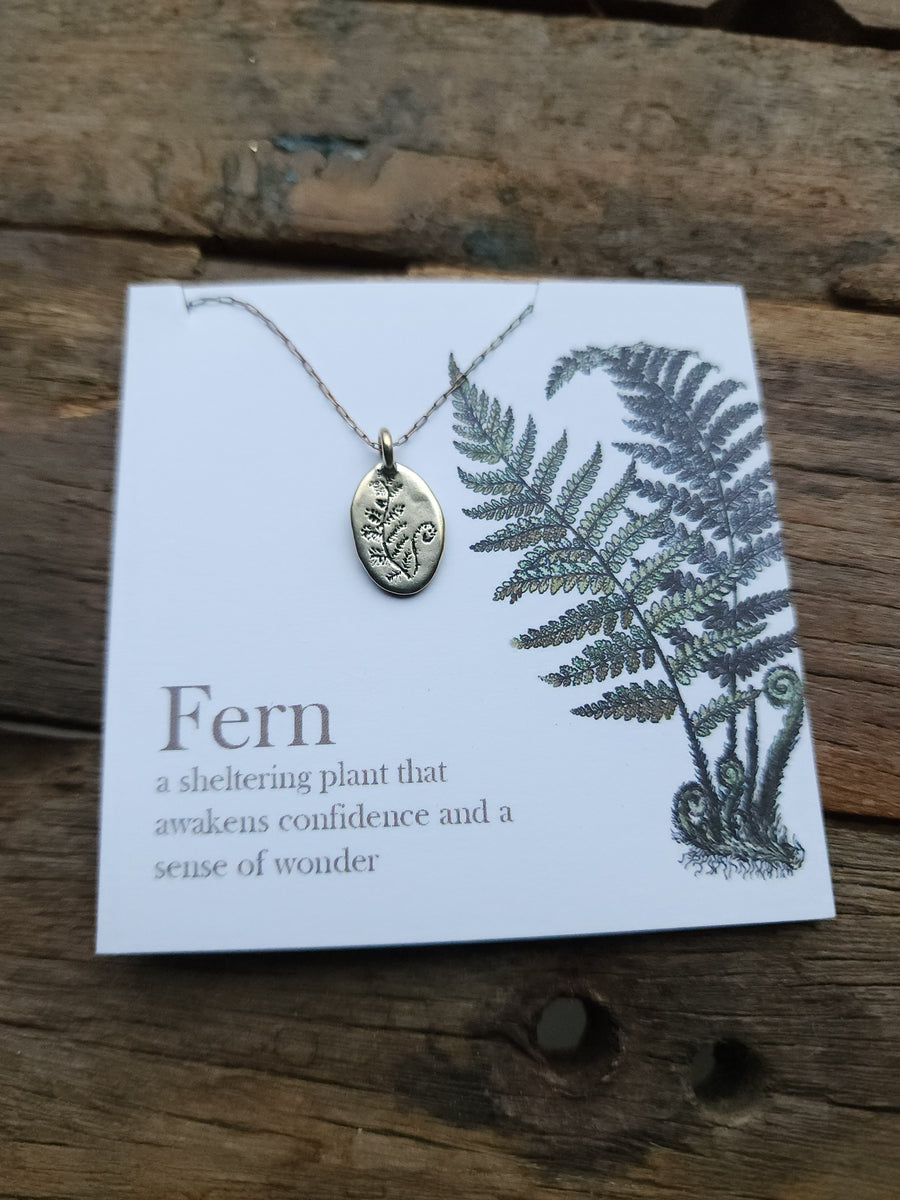 Sterling Silver Botanical Amulet  - Fern - Grow & Bloom Co.