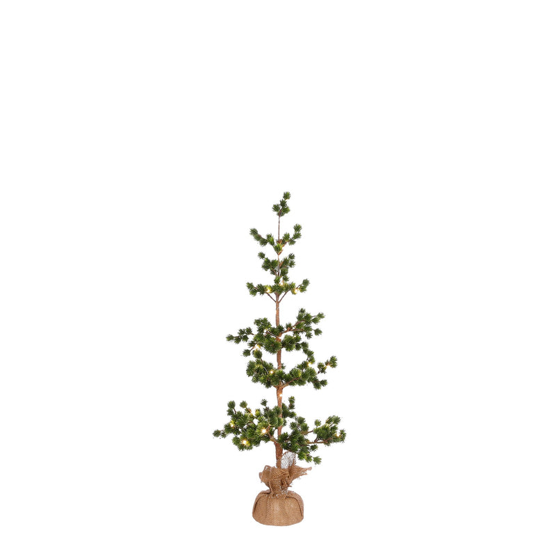 Faux Fir Tree w LED - 5.5" x 35.5"