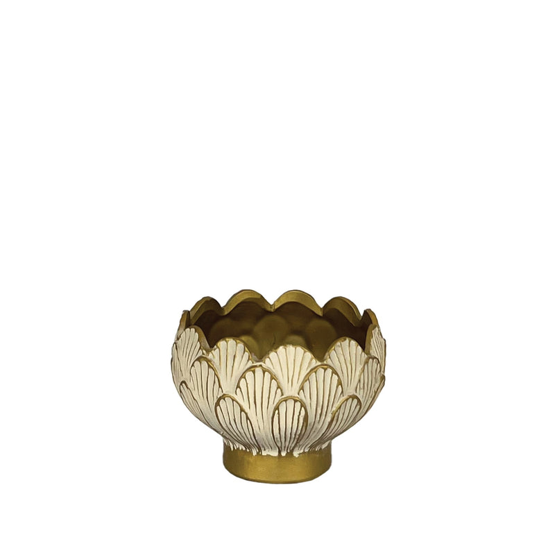 Amarina Footed Gold Bowl - 6.5" x 4.5"