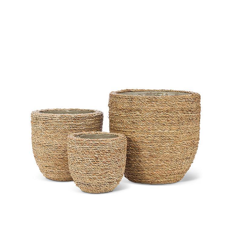 Seagrass Covered Planter - Assorted Sizes