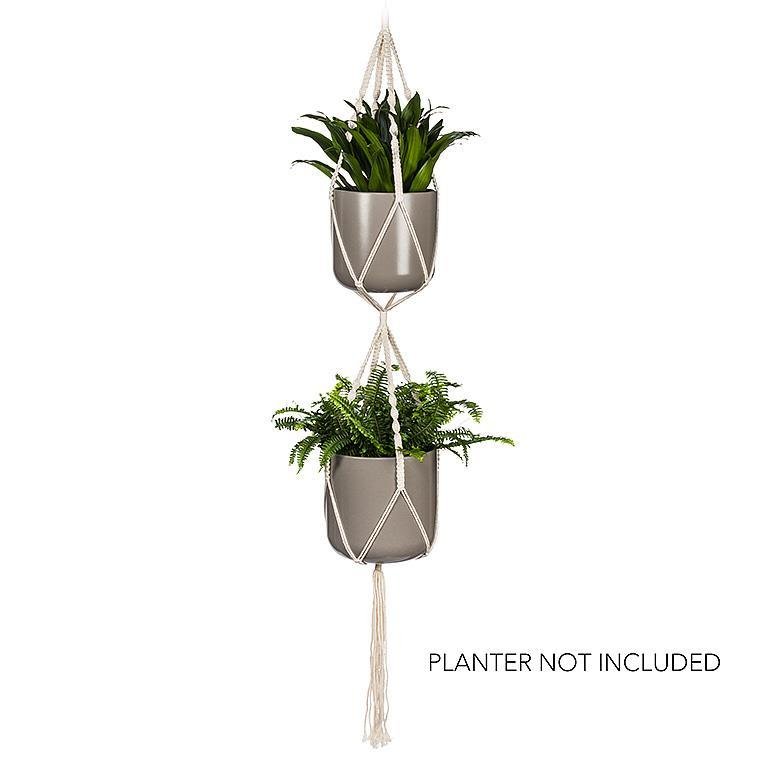 Double Macrame Planter Hanger - 60L" 906 - Grow & Bloom Co.