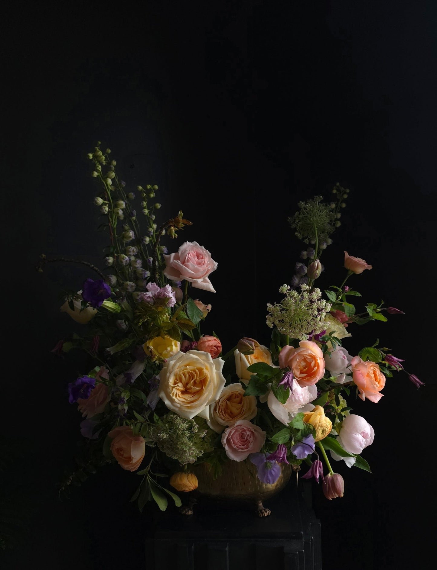 Dutch Master Study — Classic Garden Style Arrangement in Vase - Grow & Bloom Co.
