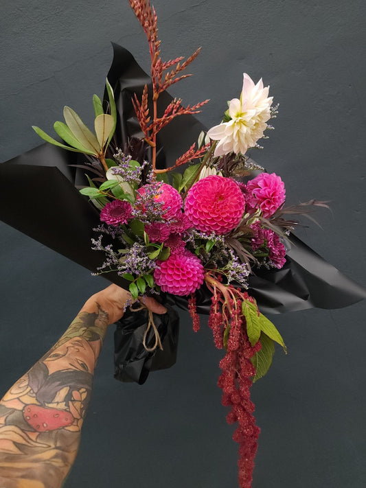 Florist Choice Modern Handtied Bouquet - Grow & Bloom Co.