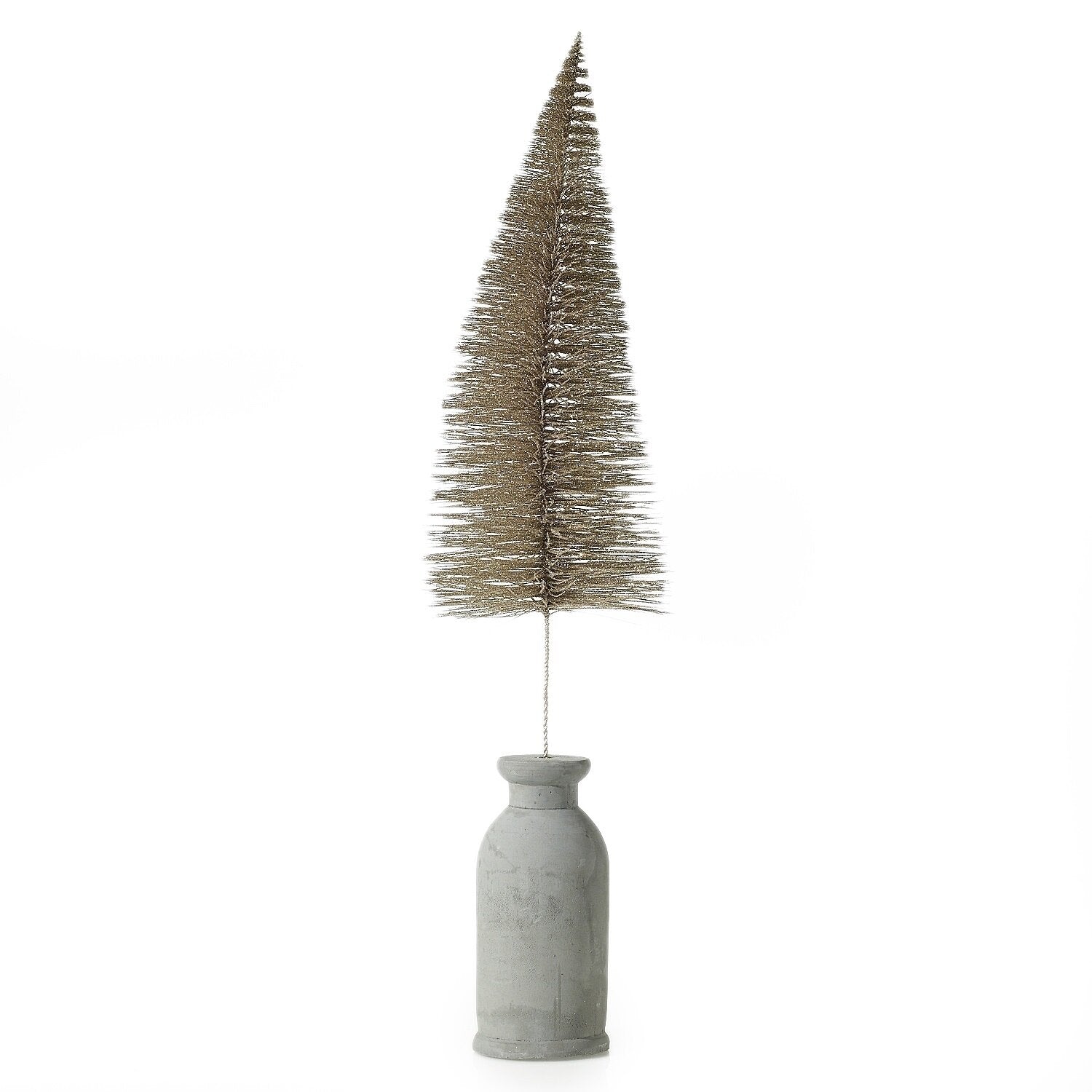 Glitter Bottle Brush Tree 4.5 x 21.5 - Champagne - Grow & Bloom Co.