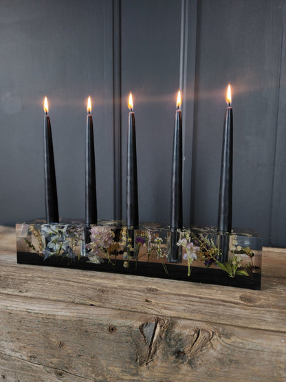 Resin Floral Candle Block - Grow & Bloom Co.