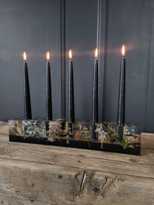 Resin Floral Candle Block - Grow & Bloom Co.