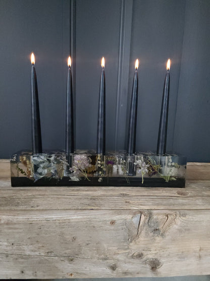Resin Floral Candle Block - Grow & Bloom Co.