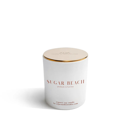 Sugar Beach Minimalist Organic Soy Candle - Aija Candle - Grow & Bloom Co.
