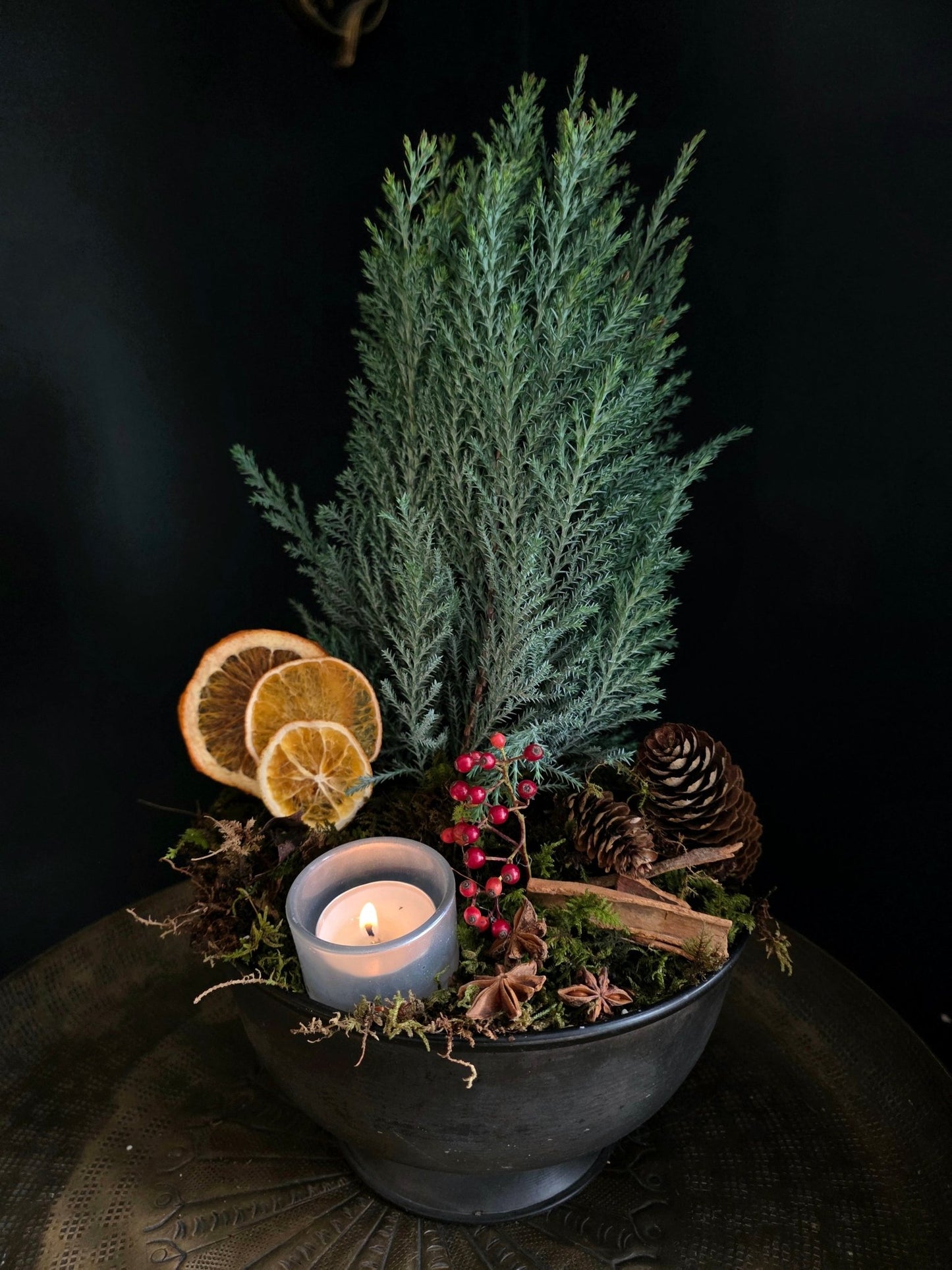 Yule Bowl - Winter Solstice Arrangement - Grow & Bloom Co.
