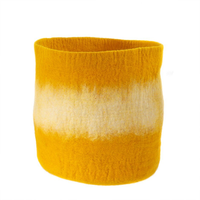 Felt Ombre Basket, Yellow
