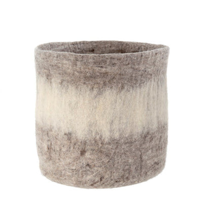 Felt Ombre Basket, Grey