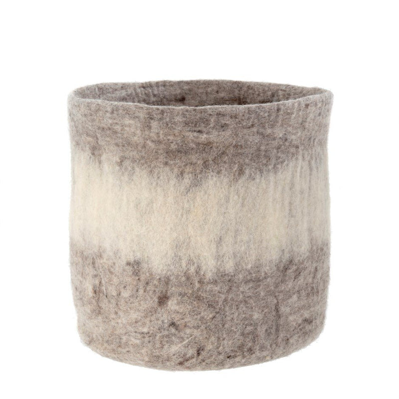 Felt Ombre Basket, Grey