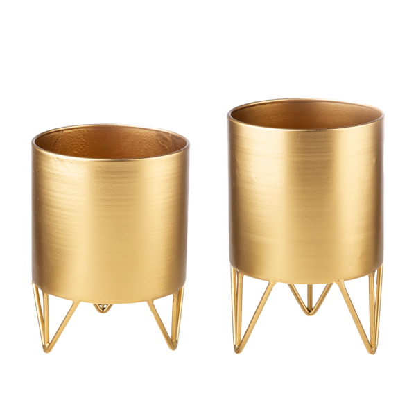 Mod Gold Planter - 2 sizes - Grow & Bloom Co.